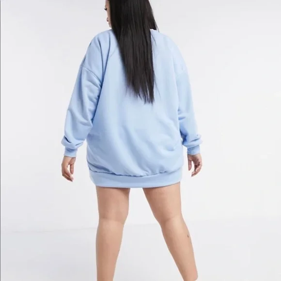 NWT New Girl Order sky blue OVERSIZED sweatshirt - Picture 3 of 4